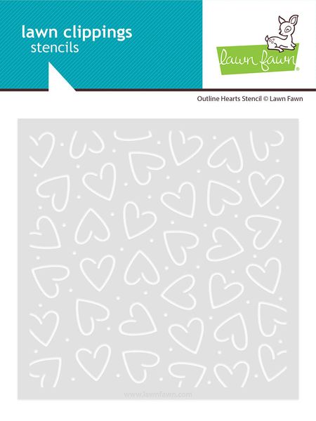 Hovedbilde Lawn Fawn Outline Hearts Stencil