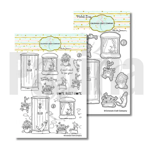 Hovedbilde 3C/ Anita Jeram Home Sweet Home stamp and die set