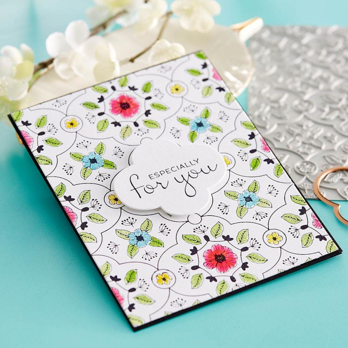 Spellbinders Floral View Press Plate & Die Set