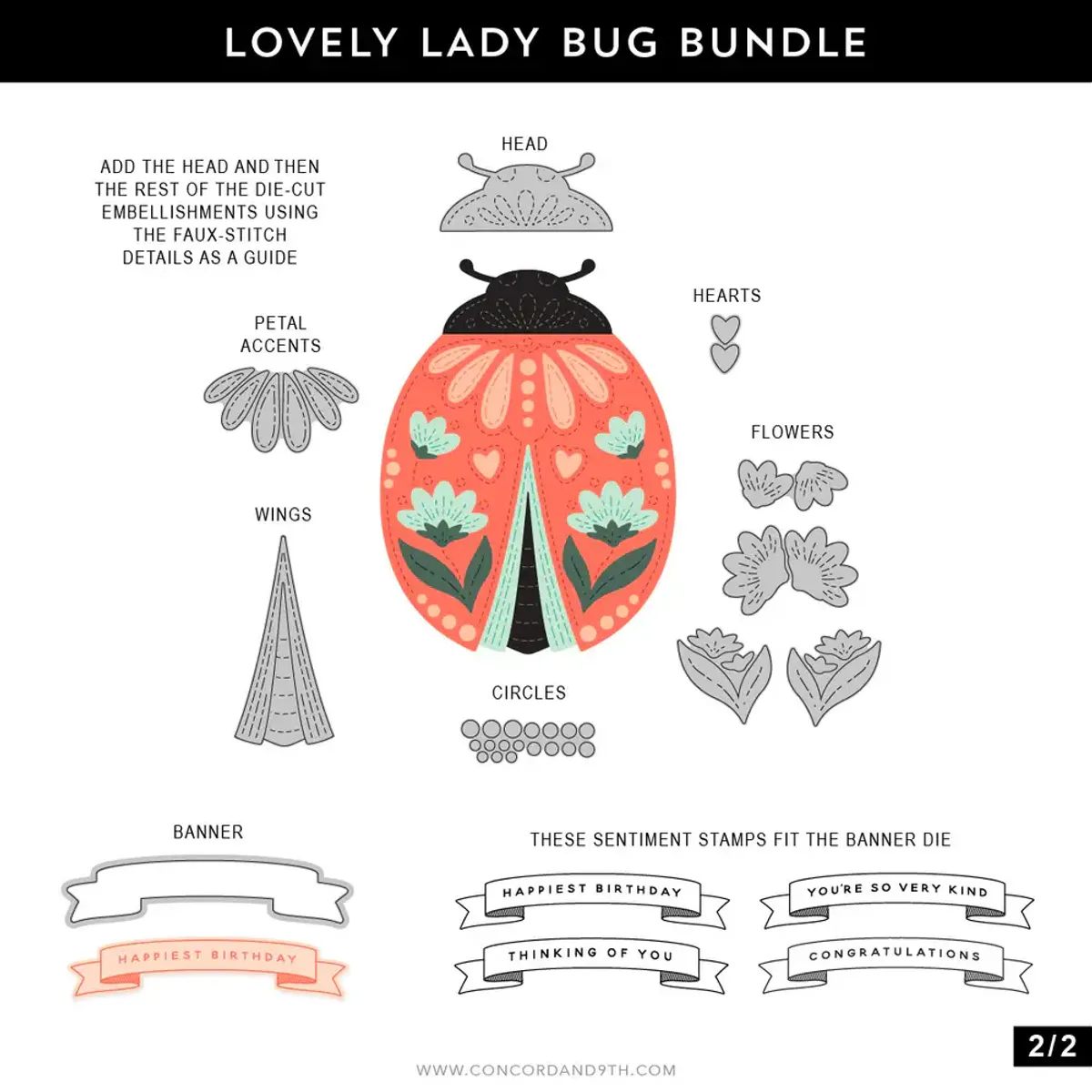 Concord & 9th Lovely Ladybug Bundle