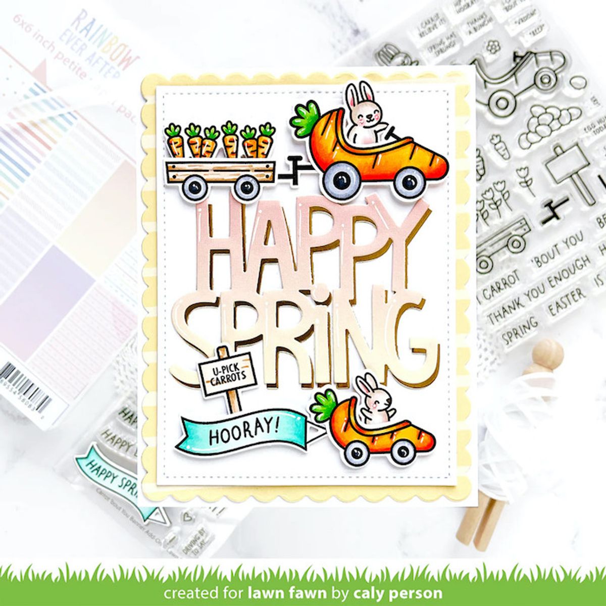 Lawn Fawn Carrot 'bout You Banner Add-On Stamp Set