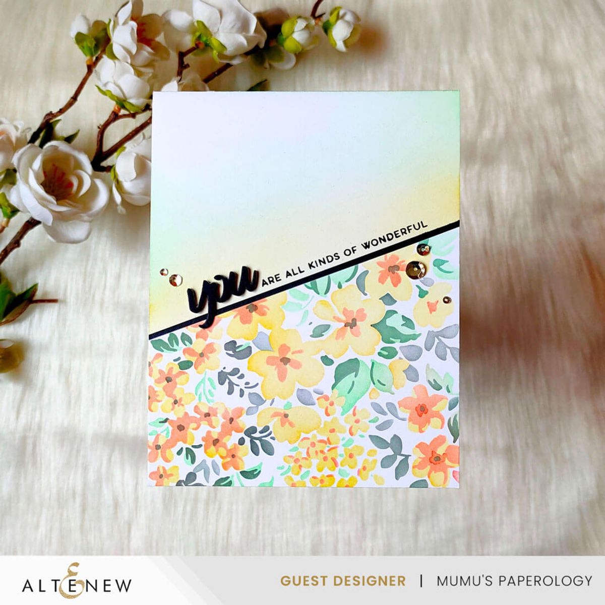 Altenew Ditsy Flowers Wallpaper Layering Stencil Set